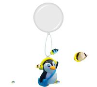 Décoration d'aquarium avec décoration d'aquarium avec - camarade de Jeux Flottant avec Poisson Dessin animé - Ornements de pétanque pour Poissons avec Boule de Suspension, PE