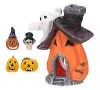 Décoration D'aquarium Citrouille Halloween, Set 5pcs en Résine, Célébration