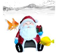 Décoration d'aquarium de Noël Décoration d'aquarium, Décoration d'aquarium de Noël en résine avec dessin animé, aménagement paysager décoratif multifonctionnel pour aquarium, décoration d'aquarium