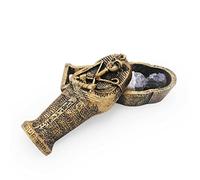 Décoration d'aquarium en forme de momies égyptiennes - Petit ornement - Pour aquarium, terrarium - Accessoire décoratif - Cadeau - Statue - Sculpture (Mummy Coffin Brown)