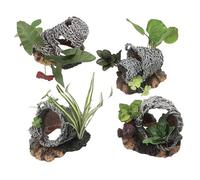 Décoration D'Aquarium Flamant Rose Pots De Plantes 15x10 Cm Pour Aquariums