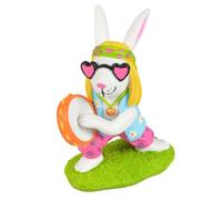 Décoration d'aquarium Hippie lapin Aqua Della Multicolore 8x6x10 cm