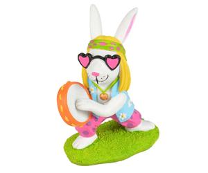 Décoration d'aquarium Hippie lapin Aqua Della Multicolore 8x6x10 cm