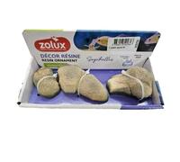 Décoration d'aquarium rochers Zolux Seychelles (x3) Beige 6,7x16,5x7 cm