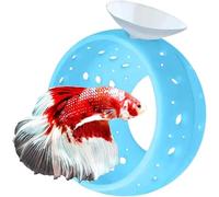 Décoration d'aquarium Tunnel avec ventouses pour paysage sous-marin et cachette de jeu pour poissons (bleu)