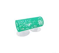 Décoration d'aquarium Tunnel creux pour poissons Betta et petits animaux aquatiques sans danger pour cachette avec double ouvertures et bords arrondis (vert)