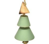 Décoration d'arbre de Noël en bois Sapin Décoration murale 24cm Set de 4 pièces Noël vert nature