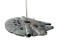 Décoration d'arbre de Noël - Vaisseau spatial Faucon Millenium de Star Wars - Boule de Noël pour les fans de Star Wars - Décoration de Noël