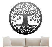 Décoration d'arbre de vie, art mural en métal arbre de vie, art mural en métal creux sur le thème de l'arbre de vie | Décoration de sculptures légères ornements élégants pour