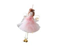 Décoration d'arbre en forme de figurine de 17 x 12 cm, décoration de vacances avec dessus à boucle et jupe en maille pour intérieur saisonnier, décoration saisonnière, décoration d'arbre de Noël, jupe