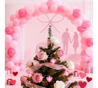 Décoration d'arbre en métal sur le thème de la Saint-Valentin avec nœud et perles - Stabilité de la base de printemps sur les arbres de vacances ou les présentoirs