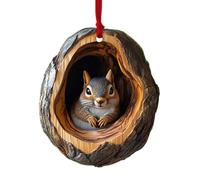 Décoration d'arbre - Pendentif trou d'arbre pour décoration de sapin de Noël - 2D - En acrylique plat - Figurine décorative pour la maison saisonnière - Style ferme