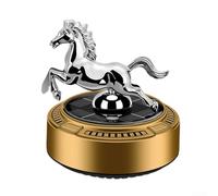 Décoration d'aromathérapie de voiture alimentée par le soleil avec rotation activée par la lumière pour une distribution uniforme des parfums à l'intérieur de l'automobile (doré)