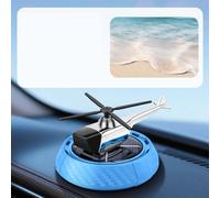 Décoration d'aromathérapie de voiture avec rotation à énergie solaire pour activer la dispersion naturelle des parfums et réduire l'intérieur indésirable (bleu clair)