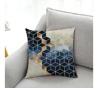 Décoration d'automne, Housses de Coussin Géométrie élégante Coussins d'extérieur Ensemble 4 canapé Jardin Chambre Bureau Voiture décoratives 60 cm x(Brown Abstract Geometry,60 x 60 cm)