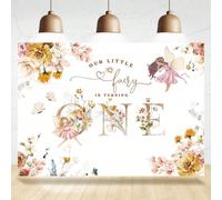 Décoration de bannière, accessoires de studio, décoration de fête du 1er anniversaire de la princesse fée du thé fée des fleurs - 1er anniversaire, Noël 210*150cm,150*100cm,150*130cm,230*180cmPolyeste