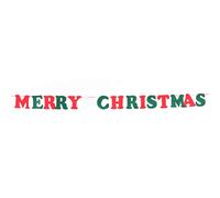 Décoration de bannière de joyeux Noël, drapeaux suspendus pour arbre de Noël, banderole, décoration murale pour la maison, décoration de fête intérieure et extérieure, 300 cm (Lettre)