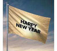 Décoration de bar amusante Happy New Year! Wishing You All The Best Flag Décorations de chambre à coucher Décoration de jardin (30 x 45 cm)