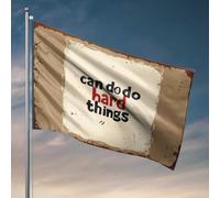 Décoration de bar amusante peut faire : embrasser des choses dures avec des trucs de drapeau de courage pour votre décoration de chambre (152 x 244 cm)