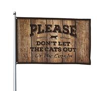 Décoration de bar amusante « Please Don't Let The Cats Out or The Cops In Flag Man Cave Decor Flags For The Cats Out or The Cops In Flag Man Cave Decor Flags For The Boys » (60 x 90 cm)