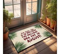 Décoration de bar amusante - Vacances d'été - Blues : pourquoi août se sent si gras ! Paillasson extérieur - Décoration d'automne - Grand paillasson pour entrée extérieure (40 x 60 cm)