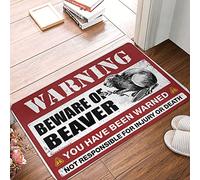 Décoration de bar arrière Beware of Beaver Paillasson Stuff pour chambre à coucher Welcome Ish Panneau de porte d'entrée (taille : 40 x 60 cm)