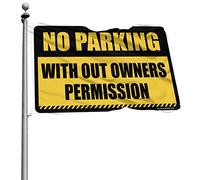 Décoration de bar d'arrière-cour avec drapeau « No Trespassing With Out Owners Permission Flag Cool Poster Flags Dorm Room Decor for Girls » (120 x 180 cm)
