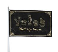 Décoration de bar d'arrière-cour What Up Drapeau Succa Cool Poster Drapeaux Dortoir Décoration pour filles (30 x 45 cm)