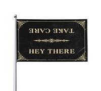 Décoration de bar de sport avec drapeau « Hey There » - Décoration d'été amusante pour dortoir - 60 x 90 cm