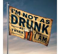 Décoration de bar de sport avec inscription « I'm Not As Drunk As You Think » (152 x 244 cm)