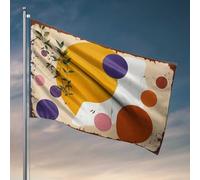 Décoration de bar en plein air Art abstrait avec la nature : une fusion de formes organiques et de plantes El Flag Decore pour décoration de porte de chambre à coucher (120 x 180 cm)