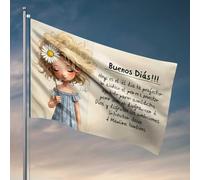 Décoration de bar en plein air Good Morning : A Perfect Day To Dress Up As God And Enjoy His Bles Drapeaux amusants pour dortoir universitaire (152 x 244 cm)