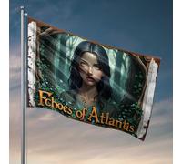 Décoration de bar extérieure Echoes Of Atlantis : A Journey Through Time Flag Decore For Room Door Decorations for Bedroom (152 x 244 cm)