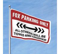 Décoration de bar extérieure Fox Parking Only Drapeaux pour décoration de bureau extérieur pour hommes (taille : 60 x 90 cm)