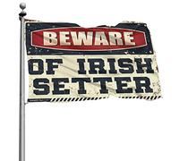Décoration de bar pour arrière-cour Beware of Irish Setter Flag Cool Poster Drapeaux Décoration de dortoir pour filles (152 x 244 cm)