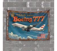 Décoration de bar pour la maison Boeing 777 : The American Dream in Flight Tapisserie choses pour chambre de garçon Accessoires de bar Cave (100 x 150 cm)