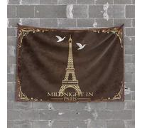 Décoration de bar pour la maison Midnight in Paris : une soirée romantique aventure tapisserie choses pour chambre de garçon Accessoires de bar grotte homme (75 x 100 cm)