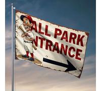 Décoration de bar pour la maison, panneau d'entrée du parc de baseball, affiches amusantes pour dortoir universitaire, drapeau cool (152 x 244 cm)