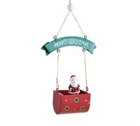 Décoration de boîte aux lettres de Noël en fer forgé robuste rouge | Charmant motif Père Noël, construction en fer robuste, pour une finition rouge, taille de 24 cm, décoration parfaite pour