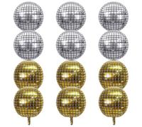 Décoration De Boule Disco 12 Pièces, Ballons De Fête En Aluminium Ronds