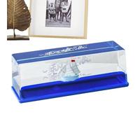 Décoration de bouteille d'eau à la dérive en forme de requin - Presse-papier 3D - Décoration de bateau de croisière - Bouteille de mer remplie de liquide pour la décoration de la maison
