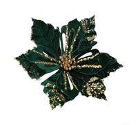 Décoration de Branche Creuse pour Fêtes 27cm(green) | Finition peinte main, texture luxueuse, détails artistiques, attrait visuel festif, pour velours doux