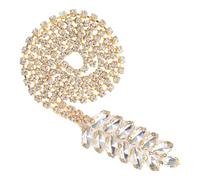 Décoration de Broche Blé à Cristaux Dorés Franges, Élégante | Épingle Décorative Diy, pour Femmes, Scènes de Spectacle et Occasions Formelles, Ornement Scintillant