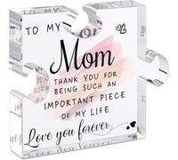 Décoration de bureau en acrylique gravé pour la fête des mères, maman, grand-mère, épouse, de la part de sa fille et de son fils