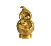 Décoration de bureau, Fontaine de table créative en forme calebasse, ornement d'eau courante, fontaine d'intérieur, roue Feng Shui, décorative for l'entrée du salon et le bureau, à bijoux(L)