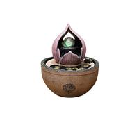 Décoration de bureau, Fontaine de table for la maison et le salon, fontaine à eau en mouvement, cadeau d'affaires, ornement d'eau, attire richesse, bureau Feng Shui simple avec boule, décoration