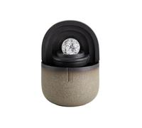 Décoration de bureau, Fontaine de table for petit bureau, boule tournante, roue Feng Shui, fontaine créative et minimaliste en céramique, ornement, décoration d'eau(Brown)