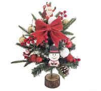Décoration de bureau pour sapin de Noël avec matériaux de bricolage, construction en polyéthylène pour une utilisation durable sur les bureaux et les petites surfaces (B)