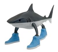 Décoration de Bureau Requin Combattant Requin Animal à Collectionner Portant des Baskets Portant Une Figurine de bâton en Bois(Tralalero Tralala)