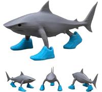 Décoration de bureau Tralalero Tralala, figurine de requin italien Brainrot Meme, requin dans des baskets, statue de tralero Tralala Meme, requin marchant sur trois pieds, pour décoration de bureau à